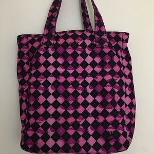 Nike Large Tote Pink/Black Checkered Pattern